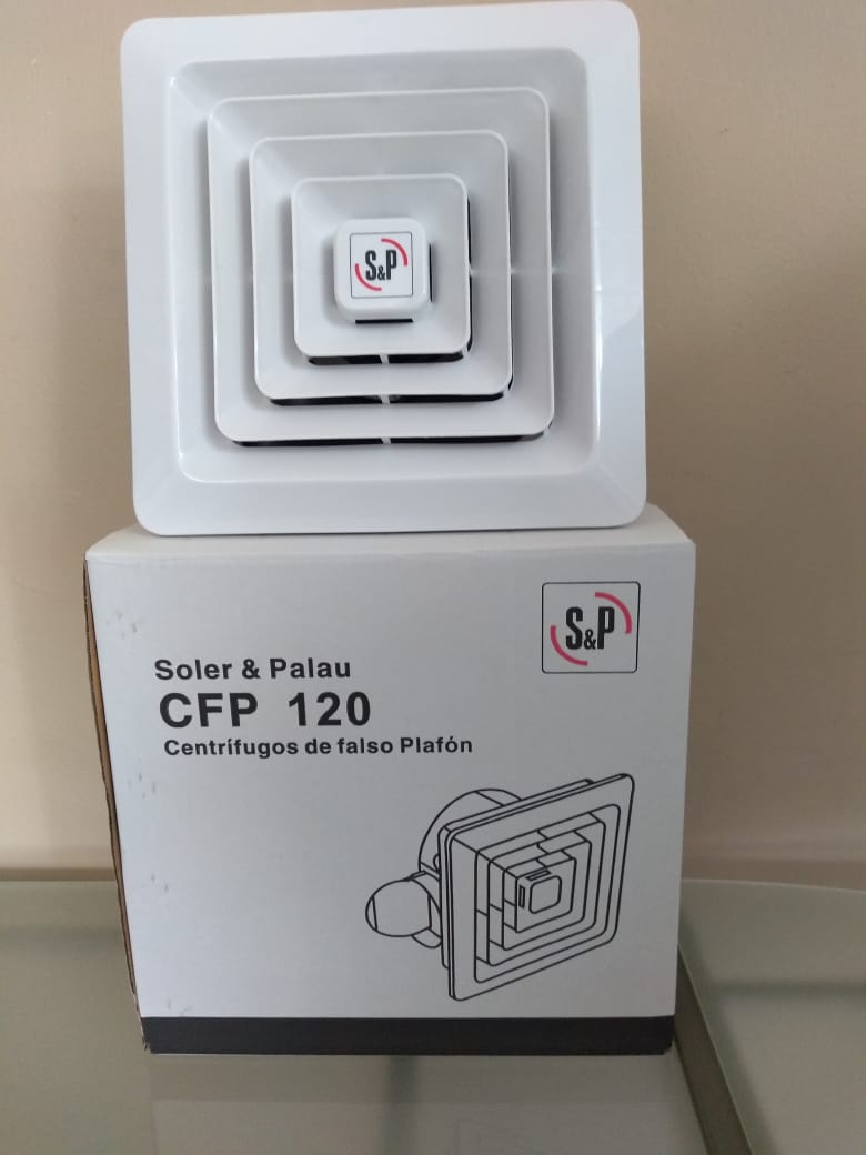 Extractor de aire para techo falso plafón modelo CFP 120 – Caudal Vent