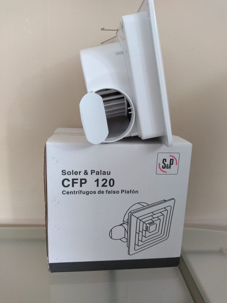 Extractor de aire para techo falso plafón modelo CFP 120 – Caudal Vent