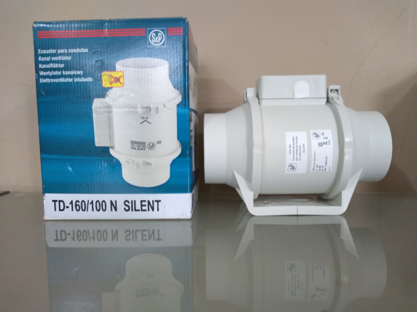 Extractor de aire para ducto plafón ultra silencioso modelo TD160/100 N  silent - Extractores de Aire - Caudal Vent - Industrial, Comercial y  Residencial