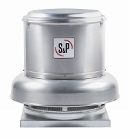 CRHH-T EXTRACTORES CENTRÍFUGOS DE TEJADO DESCARGA HORIZONTAL PARA ALTA PRESIÓN TRANSMISIÓN POLEAS-BANDAS 7, 10, 12, 14,18, 20, 22, 24, 26, 28, 30, 33