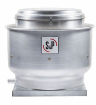 CRVH-T EXTRACTORES CENTRÍFUGOS DE TEJADO DESCARGA VERTICAL PARA ALTA PRESIÓN TRANSMISIÓN POLEAS-BANDAS 7, 10, 12, 14, 16, 18, 20, 22, 24, 26, 28, 30, 33